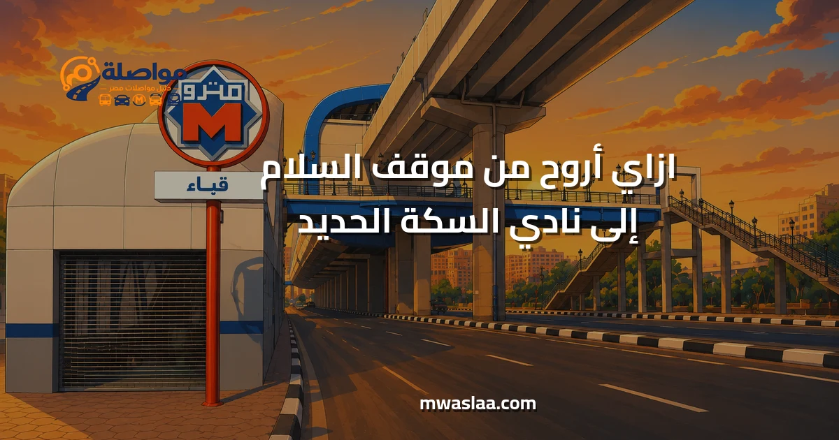 مواصلات من موقف السلام إلى نادي السكة الحديد